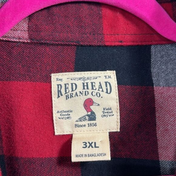 Red Head Brand Co. 3XL Buffalo Plaid Flannel Shirt Rugged Outdoor Cabin Core - Picture 6 of 15